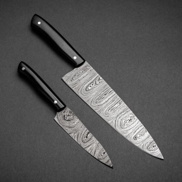 Minimalist's Damascus Steel Kitchen Set - G10 Handles