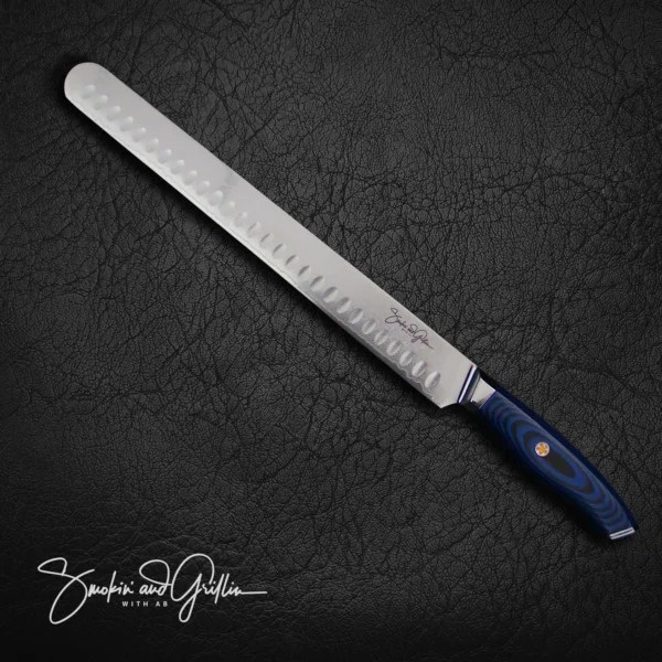 Smokin' and Grillin' with AB Signature Japanese Damascus Steel 12" Meat Slicer